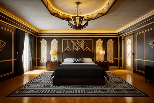 photo from pinterest of art deco-style interior designed (attic interior) . with stream-lined forms and symmetrical designs and smooth lines and glamour and geometric lines and bold geometry and rich colors and geometric shapes. . cinematic photo, highly detailed, cinematic lighting, ultra-detailed, ultrarealistic, photorealism, 8k. trending on pinterest. art deco interior design style. masterpiece, cinematic light, ultrarealistic+, photorealistic+, 8k, raw photo, realistic, sharp focus on eyes, (symmetrical eyes), (intact eyes), hyperrealistic, highest quality, best quality, , highly detailed, masterpiece, best quality, extremely detailed 8k wallpaper, masterpiece, best quality, ultra-detailed, best shadow, detailed background, detailed face, detailed eyes, high contrast, best illumination, detailed face, dulux, caustic, dynamic angle, detailed glow. dramatic lighting. highly detailed, insanely detailed hair, symmetrical, intricate details, professionally retouched, 8k high definition. strong bokeh. award winning photo.