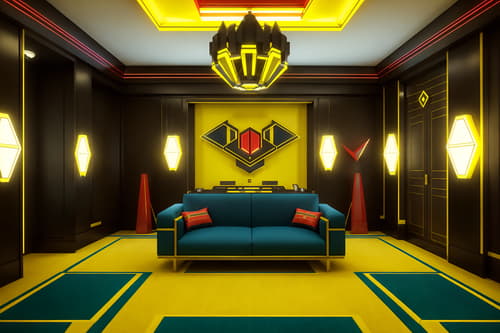 photo from pinterest of art deco-style interior designed (gaming room interior) . with bright and cheerful colors and angular shapes and bold geometry and symmetrical designs and glamour and decadent detail and rich colors and smooth lines. . cinematic photo, highly detailed, cinematic lighting, ultra-detailed, ultrarealistic, photorealism, 8k. trending on pinterest. art deco interior design style. masterpiece, cinematic light, ultrarealistic+, photorealistic+, 8k, raw photo, realistic, sharp focus on eyes, (symmetrical eyes), (intact eyes), hyperrealistic, highest quality, best quality, , highly detailed, masterpiece, best quality, extremely detailed 8k wallpaper, masterpiece, best quality, ultra-detailed, best shadow, detailed background, detailed face, detailed eyes, high contrast, best illumination, detailed face, dulux, caustic, dynamic angle, detailed glow. dramatic lighting. highly detailed, insanely detailed hair, symmetrical, intricate details, professionally retouched, 8k high definition. strong bokeh. award winning photo.