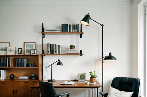 photo from pinterest of simple-style interior designed (study room interior) with bookshelves and desk lamp and office chair and plant and cabinets and lounge chair and writing desk and bookshelves. . . cinematic photo, highly detailed, cinematic lighting, ultra-detailed, ultrarealistic, photorealism, 8k. trending on pinterest. simple interior design style. masterpiece, cinematic light, ultrarealistic+, photorealistic+, 8k, raw photo, realistic, sharp focus on eyes, (symmetrical eyes), (intact eyes), hyperrealistic, highest quality, best quality, , highly detailed, masterpiece, best quality, extremely detailed 8k wallpaper, masterpiece, best quality, ultra-detailed, best shadow, detailed background, detailed face, detailed eyes, high contrast, best illumination, detailed face, dulux, caustic, dynamic angle, detailed glow. dramatic lighting. highly detailed, insanely detailed hair, symmetrical, intricate details, professionally retouched, 8k high definition. strong bokeh. award winning photo.