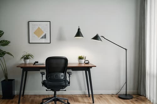 photo from pinterest of simple-style interior designed (home office interior) with office chair and plant and computer desk and cabinets and desk lamp and office chair. . . cinematic photo, highly detailed, cinematic lighting, ultra-detailed, ultrarealistic, photorealism, 8k. trending on pinterest. simple interior design style. masterpiece, cinematic light, ultrarealistic+, photorealistic+, 8k, raw photo, realistic, sharp focus on eyes, (symmetrical eyes), (intact eyes), hyperrealistic, highest quality, best quality, , highly detailed, masterpiece, best quality, extremely detailed 8k wallpaper, masterpiece, best quality, ultra-detailed, best shadow, detailed background, detailed face, detailed eyes, high contrast, best illumination, detailed face, dulux, caustic, dynamic angle, detailed glow. dramatic lighting. highly detailed, insanely detailed hair, symmetrical, intricate details, professionally retouched, 8k high definition. strong bokeh. award winning photo.
