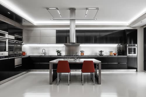 photo from pinterest of futuristic-style interior designed (kitchen living combo interior) with worktops and furniture and plant and stove and sofa and rug and coffee tables and refrigerator. . with steel finishing and monochromatic palette and strong geometric walls and futurism and minimalist clean lines and spaceship interior and neutral background and bright accents and futuristic interior. . cinematic photo, highly detailed, cinematic lighting, ultra-detailed, ultrarealistic, photorealism, 8k. trending on pinterest. futuristic interior design style. masterpiece, cinematic light, ultrarealistic+, photorealistic+, 8k, raw photo, realistic, sharp focus on eyes, (symmetrical eyes), (intact eyes), hyperrealistic, highest quality, best quality, , highly detailed, masterpiece, best quality, extremely detailed 8k wallpaper, masterpiece, best quality, ultra-detailed, best shadow, detailed background, detailed face, detailed eyes, high contrast, best illumination, detailed face, dulux, caustic, dynamic angle, detailed glow. dramatic lighting. highly detailed, insanely detailed hair, symmetrical, intricate details, professionally retouched, 8k high definition. strong bokeh. award winning photo.