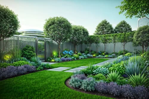 photo from pinterest of futuristic-style designed (outdoor garden ) with grass and garden tree and garden plants and grass. . with steel finishing and circular shapes and minimalist clean lines and glass panes and futurism minimalist and neutral background and bright accents and spaceship and light colors. . cinematic photo, highly detailed, cinematic lighting, ultra-detailed, ultrarealistic, photorealism, 8k. trending on pinterest. futuristic design style. masterpiece, cinematic light, ultrarealistic+, photorealistic+, 8k, raw photo, realistic, sharp focus on eyes, (symmetrical eyes), (intact eyes), hyperrealistic, highest quality, best quality, , highly detailed, masterpiece, best quality, extremely detailed 8k wallpaper, masterpiece, best quality, ultra-detailed, best shadow, detailed background, detailed face, detailed eyes, high contrast, best illumination, detailed face, dulux, caustic, dynamic angle, detailed glow. dramatic lighting. highly detailed, insanely detailed hair, symmetrical, intricate details, professionally retouched, 8k high definition. strong bokeh. award winning photo.