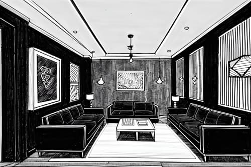 (hand-drawn monochrome black and white sketch line drawing)++ of sketch-style interior designed (coffee shop) apartment interior. a sketch of interior. with . . a sketch of interior. trending on artstation. black and white line drawing sketch without colors. masterpiece, cinematic light, ultrarealistic+, photorealistic+, 8k, raw photo, realistic, sharp focus on eyes, (symmetrical eyes), (intact eyes), hyperrealistic, highest quality, best quality, , highly detailed, masterpiece, best quality, extremely detailed 8k wallpaper, masterpiece, best quality, ultra-detailed, best shadow, detailed background, detailed face, detailed eyes, high contrast, best illumination, detailed face, dulux, caustic, dynamic angle, detailed glow. dramatic lighting. highly detailed, insanely detailed hair, symmetrical, intricate details, professionally retouched, 8k high definition. strong bokeh. award winning photo.