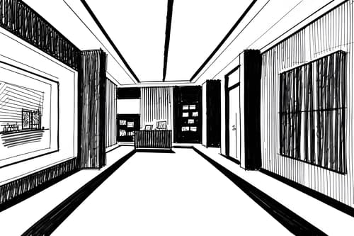 (hand-drawn monochrome black and white sketch line drawing)++ of sketch-style interior designed (clothing store) apartment interior. a sketch of interior. with . . a sketch of interior. trending on artstation. black and white line drawing sketch without colors. masterpiece, cinematic light, ultrarealistic+, photorealistic+, 8k, raw photo, realistic, sharp focus on eyes, (symmetrical eyes), (intact eyes), hyperrealistic, highest quality, best quality, , highly detailed, masterpiece, best quality, extremely detailed 8k wallpaper, masterpiece, best quality, ultra-detailed, best shadow, detailed background, detailed face, detailed eyes, high contrast, best illumination, detailed face, dulux, caustic, dynamic angle, detailed glow. dramatic lighting. highly detailed, insanely detailed hair, symmetrical, intricate details, professionally retouched, 8k high definition. strong bokeh. award winning photo.