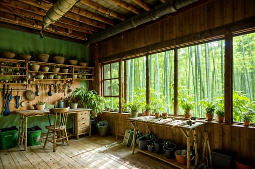 photo from pinterest of biophilic-style interior designed (workshop interior) with wooden workbench and messy and tool wall and wooden workbench. . with features of nature and plants and sunlight and linen materials and features of the natural world and bamboo materials and natural patterns and natural elements. . cinematic photo, highly detailed, cinematic lighting, ultra-detailed, ultrarealistic, photorealism, 8k. trending on pinterest. biophilic interior design style. masterpiece, cinematic light, ultrarealistic+, photorealistic+, 8k, raw photo, realistic, sharp focus on eyes, (symmetrical eyes), (intact eyes), hyperrealistic, highest quality, best quality, , highly detailed, masterpiece, best quality, extremely detailed 8k wallpaper, masterpiece, best quality, ultra-detailed, best shadow, detailed background, detailed face, detailed eyes, high contrast, best illumination, detailed face, dulux, caustic, dynamic angle, detailed glow. dramatic lighting. highly detailed, insanely detailed hair, symmetrical, intricate details, professionally retouched, 8k high definition. strong bokeh. award winning photo.