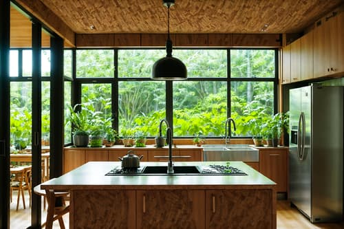 photo from pinterest of biophilic-style interior designed (kitchen interior) with plant and sink and refrigerator and worktops and stove and kitchen cabinets and plant. . with features of nature and plants and calming style and images of animals and natural shapes and forms and cork materials and natural environment and natural patterns. . cinematic photo, highly detailed, cinematic lighting, ultra-detailed, ultrarealistic, photorealism, 8k. trending on pinterest. biophilic interior design style. masterpiece, cinematic light, ultrarealistic+, photorealistic+, 8k, raw photo, realistic, sharp focus on eyes, (symmetrical eyes), (intact eyes), hyperrealistic, highest quality, best quality, , highly detailed, masterpiece, best quality, extremely detailed 8k wallpaper, masterpiece, best quality, ultra-detailed, best shadow, detailed background, detailed face, detailed eyes, high contrast, best illumination, detailed face, dulux, caustic, dynamic angle, detailed glow. dramatic lighting. highly detailed, insanely detailed hair, symmetrical, intricate details, professionally retouched, 8k high definition. strong bokeh. award winning photo.
