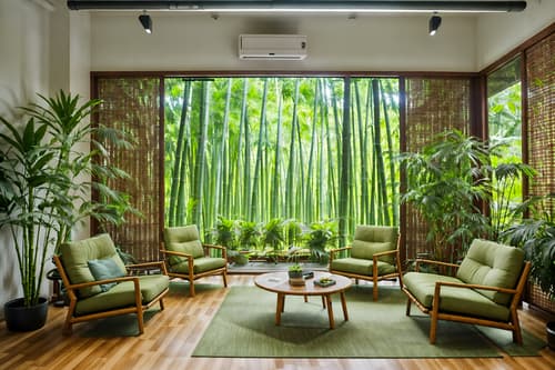 photo from pinterest of biophilic-style interior designed (coworking space interior) with lounge chairs and seating area with sofa and office chairs and office desks and lounge chairs. . with fresh air and environmental features and natural environment and bamboo materials and features of nature and natural shapes and forms and plants and sunlight. . cinematic photo, highly detailed, cinematic lighting, ultra-detailed, ultrarealistic, photorealism, 8k. trending on pinterest. biophilic interior design style. masterpiece, cinematic light, ultrarealistic+, photorealistic+, 8k, raw photo, realistic, sharp focus on eyes, (symmetrical eyes), (intact eyes), hyperrealistic, highest quality, best quality, , highly detailed, masterpiece, best quality, extremely detailed 8k wallpaper, masterpiece, best quality, ultra-detailed, best shadow, detailed background, detailed face, detailed eyes, high contrast, best illumination, detailed face, dulux, caustic, dynamic angle, detailed glow. dramatic lighting. highly detailed, insanely detailed hair, symmetrical, intricate details, professionally retouched, 8k high definition. strong bokeh. award winning photo.