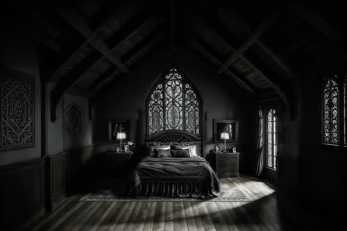 photo from pinterest of gothic-style interior designed (attic interior) . . cinematic photo, highly detailed, cinematic lighting, ultra-detailed, ultrarealistic, photorealism, 8k. trending on pinterest. gothic interior design style. masterpiece, cinematic light, ultrarealistic+, photorealistic+, 8k, raw photo, realistic, sharp focus on eyes, (symmetrical eyes), (intact eyes), hyperrealistic, highest quality, best quality, , highly detailed, masterpiece, best quality, extremely detailed 8k wallpaper, masterpiece, best quality, ultra-detailed, best shadow, detailed background, detailed face, detailed eyes, high contrast, best illumination, detailed face, dulux, caustic, dynamic angle, detailed glow. dramatic lighting. highly detailed, insanely detailed hair, symmetrical, intricate details, professionally retouched, 8k high definition. strong bokeh. award winning photo.