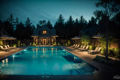 photo from pinterest of gothic-style designed (outdoor pool area ) with pool lights and pool lounge chairs and pool and pool lights. . . cinematic photo, highly detailed, cinematic lighting, ultra-detailed, ultrarealistic, photorealism, 8k. trending on pinterest. gothic design style. masterpiece, cinematic light, ultrarealistic+, photorealistic+, 8k, raw photo, realistic, sharp focus on eyes, (symmetrical eyes), (intact eyes), hyperrealistic, highest quality, best quality, , highly detailed, masterpiece, best quality, extremely detailed 8k wallpaper, masterpiece, best quality, ultra-detailed, best shadow, detailed background, detailed face, detailed eyes, high contrast, best illumination, detailed face, dulux, caustic, dynamic angle, detailed glow. dramatic lighting. highly detailed, insanely detailed hair, symmetrical, intricate details, professionally retouched, 8k high definition. strong bokeh. award winning photo.