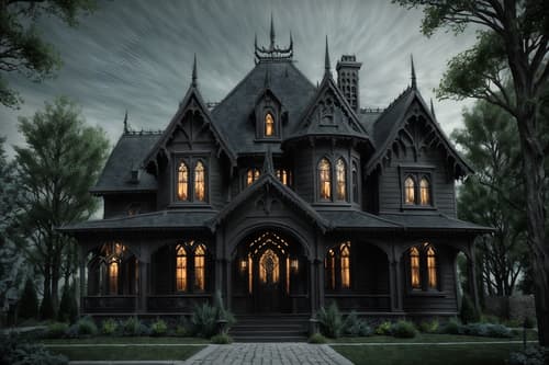 photo from pinterest of gothic-style exterior designed (house exterior exterior) . . cinematic photo, highly detailed, cinematic lighting, ultra-detailed, ultrarealistic, photorealism, 8k. trending on pinterest. gothic exterior design style. masterpiece, cinematic light, ultrarealistic+, photorealistic+, 8k, raw photo, realistic, sharp focus on eyes, (symmetrical eyes), (intact eyes), hyperrealistic, highest quality, best quality, , highly detailed, masterpiece, best quality, extremely detailed 8k wallpaper, masterpiece, best quality, ultra-detailed, best shadow, detailed background, detailed face, detailed eyes, high contrast, best illumination, detailed face, dulux, caustic, dynamic angle, detailed glow. dramatic lighting. highly detailed, insanely detailed hair, symmetrical, intricate details, professionally retouched, 8k high definition. strong bokeh. award winning photo.