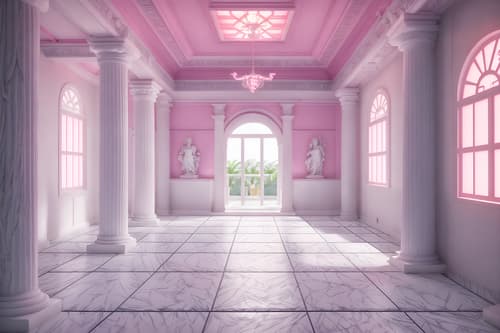 photo from pinterest of vaporwave-style interior designed (attic interior) . with palm trees and white roman statues, white roman sculptures, white roman columns, white roman pillars in the center of the room, and japanese letters on wall and japanese letters on wall and bright pink and palm trees and white square bathroom tiles and purple lights. . cinematic photo, highly detailed, cinematic lighting, ultra-detailed, ultrarealistic, photorealism, 8k. trending on pinterest. vaporwave interior design style. masterpiece, cinematic light, ultrarealistic+, photorealistic+, 8k, raw photo, realistic, sharp focus on eyes, (symmetrical eyes), (intact eyes), hyperrealistic, highest quality, best quality, , highly detailed, masterpiece, best quality, extremely detailed 8k wallpaper, masterpiece, best quality, ultra-detailed, best shadow, detailed background, detailed face, detailed eyes, high contrast, best illumination, detailed face, dulux, caustic, dynamic angle, detailed glow. dramatic lighting. highly detailed, insanely detailed hair, symmetrical, intricate details, professionally retouched, 8k high definition. strong bokeh. award winning photo.