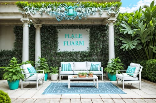 photo from pinterest of vaporwave-style designed (outdoor patio ) with plant and patio couch with pillows and deck with deck chairs and grass and barbeque or grill and plant. . with baby blue and white roman statues, white roman sculptures, white roman columns, white roman pillars in the center of the room, and japanese letters on wall and hanging plants and neon glow and white roman statues, white roman sculptures, white roman columns, white roman pillars in the center of the room, and 1980s retail shops and teal colors. . cinematic photo, highly detailed, cinematic lighting, ultra-detailed, ultrarealistic, photorealism, 8k. trending on pinterest. vaporwave design style. masterpiece, cinematic light, ultrarealistic+, photorealistic+, 8k, raw photo, realistic, sharp focus on eyes, (symmetrical eyes), (intact eyes), hyperrealistic, highest quality, best quality, , highly detailed, masterpiece, best quality, extremely detailed 8k wallpaper, masterpiece, best quality, ultra-detailed, best shadow, detailed background, detailed face, detailed eyes, high contrast, best illumination, detailed face, dulux, caustic, dynamic angle, detailed glow. dramatic lighting. highly detailed, insanely detailed hair, symmetrical, intricate details, professionally retouched, 8k high definition. strong bokeh. award winning photo.
