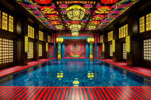 photo from pinterest of maximalist-style interior designed (onsen interior) . with playful and bold colors and vibrant and bold patterns and eye-catching and bold design and bold creativity and more is more philosophy. . cinematic photo, highly detailed, cinematic lighting, ultra-detailed, ultrarealistic, photorealism, 8k. trending on pinterest. maximalist interior design style. masterpiece, cinematic light, ultrarealistic+, photorealistic+, 8k, raw photo, realistic, sharp focus on eyes, (symmetrical eyes), (intact eyes), hyperrealistic, highest quality, best quality, , highly detailed, masterpiece, best quality, extremely detailed 8k wallpaper, masterpiece, best quality, ultra-detailed, best shadow, detailed background, detailed face, detailed eyes, high contrast, best illumination, detailed face, dulux, caustic, dynamic angle, detailed glow. dramatic lighting. highly detailed, insanely detailed hair, symmetrical, intricate details, professionally retouched, 8k high definition. strong bokeh. award winning photo.