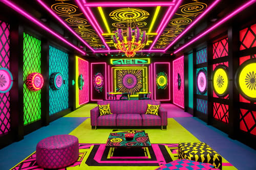 photo from pinterest of maximalist-style interior designed (exhibition space interior) . with bold design and bold colors and over-the-top aesthetic and eye-catching and vibrant and bold patterns and playful and bold creativity. . cinematic photo, highly detailed, cinematic lighting, ultra-detailed, ultrarealistic, photorealism, 8k. trending on pinterest. maximalist interior design style. masterpiece, cinematic light, ultrarealistic+, photorealistic+, 8k, raw photo, realistic, sharp focus on eyes, (symmetrical eyes), (intact eyes), hyperrealistic, highest quality, best quality, , highly detailed, masterpiece, best quality, extremely detailed 8k wallpaper, masterpiece, best quality, ultra-detailed, best shadow, detailed background, detailed face, detailed eyes, high contrast, best illumination, detailed face, dulux, caustic, dynamic angle, detailed glow. dramatic lighting. highly detailed, insanely detailed hair, symmetrical, intricate details, professionally retouched, 8k high definition. strong bokeh. award winning photo.