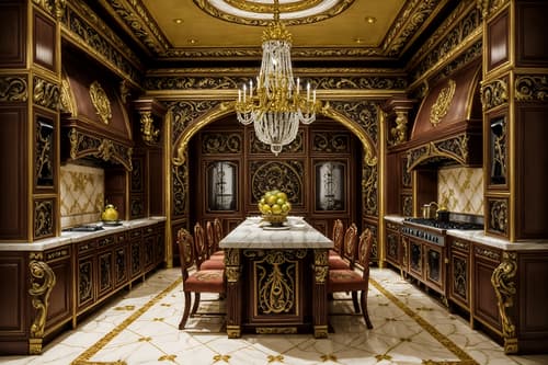 photo from pinterest of baroque-style interior designed (kitchen interior) with refrigerator and stove and kitchen cabinets and sink and plant and worktops and refrigerator. . with opulent and colossal furniture and twisted columns and dynamism and movement and sensuous richness and intricate carvings and ornaments and tension and pedestal feet. . cinematic photo, highly detailed, cinematic lighting, ultra-detailed, ultrarealistic, photorealism, 8k. trending on pinterest. baroque interior design style. masterpiece, cinematic light, ultrarealistic+, photorealistic+, 8k, raw photo, realistic, sharp focus on eyes, (symmetrical eyes), (intact eyes), hyperrealistic, highest quality, best quality, , highly detailed, masterpiece, best quality, extremely detailed 8k wallpaper, masterpiece, best quality, ultra-detailed, best shadow, detailed background, detailed face, detailed eyes, high contrast, best illumination, detailed face, dulux, caustic, dynamic angle, detailed glow. dramatic lighting. highly detailed, insanely detailed hair, symmetrical, intricate details, professionally retouched, 8k high definition. strong bokeh. award winning photo.