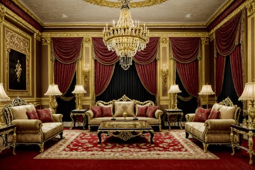 photo from pinterest of baroque-style interior designed (living room interior) with rug and chairs and electric lamps and furniture and televisions and occasional tables and sofa and plant. . with grandeur and luxurious floral and damask fabrics and tension and elaborate ornamentation and drama and opulent and colossal furniture and heavy moldings and emotional exuberance. . cinematic photo, highly detailed, cinematic lighting, ultra-detailed, ultrarealistic, photorealism, 8k. trending on pinterest. baroque interior design style. masterpiece, cinematic light, ultrarealistic+, photorealistic+, 8k, raw photo, realistic, sharp focus on eyes, (symmetrical eyes), (intact eyes), hyperrealistic, highest quality, best quality, , highly detailed, masterpiece, best quality, extremely detailed 8k wallpaper, masterpiece, best quality, ultra-detailed, best shadow, detailed background, detailed face, detailed eyes, high contrast, best illumination, detailed face, dulux, caustic, dynamic angle, detailed glow. dramatic lighting. highly detailed, insanely detailed hair, symmetrical, intricate details, professionally retouched, 8k high definition. strong bokeh. award winning photo.