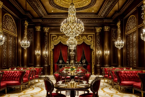 photo from pinterest of baroque-style interior designed (restaurant interior) with restaurant decor and restaurant bar and restaurant chairs and restaurant dining tables and restaurant decor. . with elaborate ornamentation and twisted columns and grandeur and emotional exuberance and crystal and glass accents and expensive and plush flooring and luxurious floral and damask fabrics and intricate carvings and ornaments. . cinematic photo, highly detailed, cinematic lighting, ultra-detailed, ultrarealistic, photorealism, 8k. trending on pinterest. baroque interior design style. masterpiece, cinematic light, ultrarealistic+, photorealistic+, 8k, raw photo, realistic, sharp focus on eyes, (symmetrical eyes), (intact eyes), hyperrealistic, highest quality, best quality, , highly detailed, masterpiece, best quality, extremely detailed 8k wallpaper, masterpiece, best quality, ultra-detailed, best shadow, detailed background, detailed face, detailed eyes, high contrast, best illumination, detailed face, dulux, caustic, dynamic angle, detailed glow. dramatic lighting. highly detailed, insanely detailed hair, symmetrical, intricate details, professionally retouched, 8k high definition. strong bokeh. award winning photo.