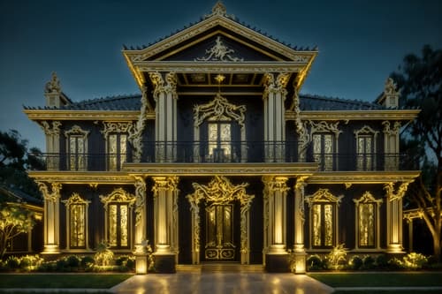 photo from pinterest of baroque-style exterior designed (house exterior exterior) . with tension and movement and heavy moldings and twisted columns and grandeur and elaborate ornamentation and dynamism and sensuous richness. . cinematic photo, highly detailed, cinematic lighting, ultra-detailed, ultrarealistic, photorealism, 8k. trending on pinterest. baroque exterior design style. masterpiece, cinematic light, ultrarealistic+, photorealistic+, 8k, raw photo, realistic, sharp focus on eyes, (symmetrical eyes), (intact eyes), hyperrealistic, highest quality, best quality, , highly detailed, masterpiece, best quality, extremely detailed 8k wallpaper, masterpiece, best quality, ultra-detailed, best shadow, detailed background, detailed face, detailed eyes, high contrast, best illumination, detailed face, dulux, caustic, dynamic angle, detailed glow. dramatic lighting. highly detailed, insanely detailed hair, symmetrical, intricate details, professionally retouched, 8k high definition. strong bokeh. award winning photo.