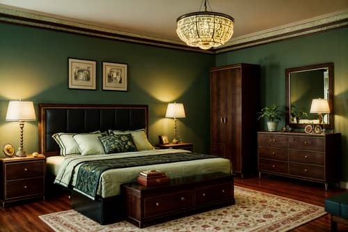 photo from pinterest of retro-style interior designed (bedroom interior) with headboard and storage bench or ottoman and mirror and plant and night light and accent chair and bed and bedside table or night stand. . . cinematic photo, highly detailed, cinematic lighting, ultra-detailed, ultrarealistic, photorealism, 8k. trending on pinterest. retro interior design style. masterpiece, cinematic light, ultrarealistic+, photorealistic+, 8k, raw photo, realistic, sharp focus on eyes, (symmetrical eyes), (intact eyes), hyperrealistic, highest quality, best quality, , highly detailed, masterpiece, best quality, extremely detailed 8k wallpaper, masterpiece, best quality, ultra-detailed, best shadow, detailed background, detailed face, detailed eyes, high contrast, best illumination, detailed face, dulux, caustic, dynamic angle, detailed glow. dramatic lighting. highly detailed, insanely detailed hair, symmetrical, intricate details, professionally retouched, 8k high definition. strong bokeh. award winning photo.