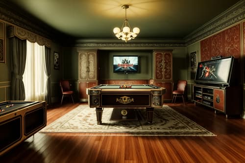 photo from pinterest of retro-style interior designed (gaming room interior) . . cinematic photo, highly detailed, cinematic lighting, ultra-detailed, ultrarealistic, photorealism, 8k. trending on pinterest. retro interior design style. masterpiece, cinematic light, ultrarealistic+, photorealistic+, 8k, raw photo, realistic, sharp focus on eyes, (symmetrical eyes), (intact eyes), hyperrealistic, highest quality, best quality, , highly detailed, masterpiece, best quality, extremely detailed 8k wallpaper, masterpiece, best quality, ultra-detailed, best shadow, detailed background, detailed face, detailed eyes, high contrast, best illumination, detailed face, dulux, caustic, dynamic angle, detailed glow. dramatic lighting. highly detailed, insanely detailed hair, symmetrical, intricate details, professionally retouched, 8k high definition. strong bokeh. award winning photo.